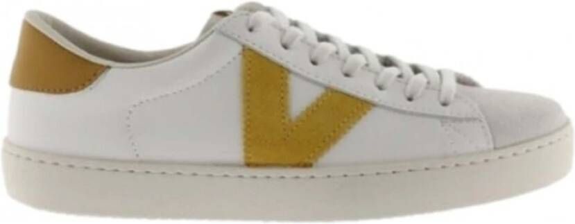 Victoria Leren sportschoenen berlin constraste (grandes tailles) Yellow Unisex