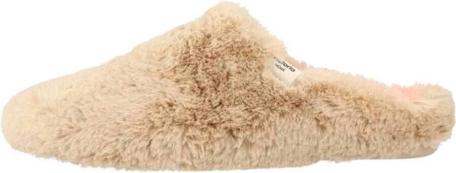 Victoria Comfortabele Pantoffels Beige Dames