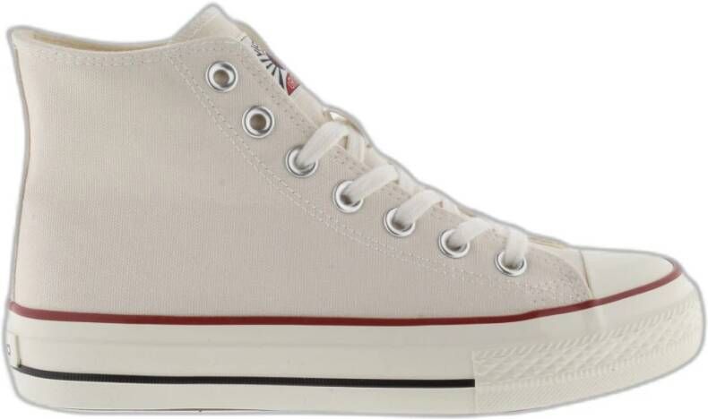 Victoria Dames sportschoenen van glanzend canvas Tribu White Dames