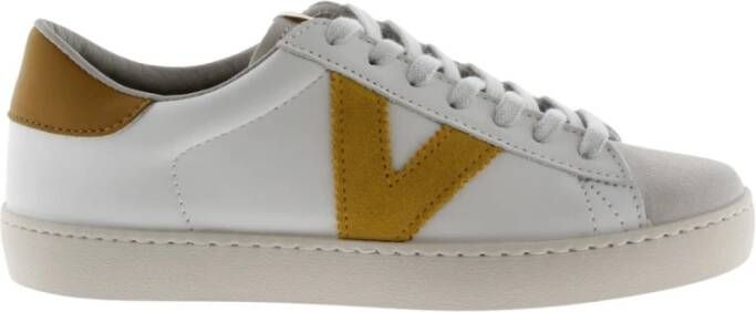 Victoria Leren sportschoenen berlin constraste (grandes tailles) Yellow Unisex