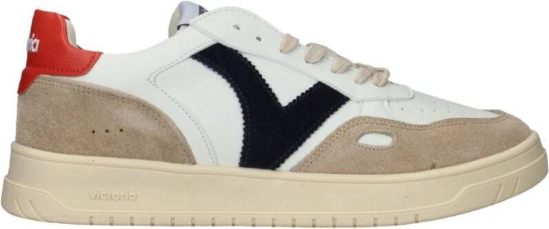 Victoria Sportieve Sneaker voor Heren met Beige en Zwarte Accenten Beige Heren