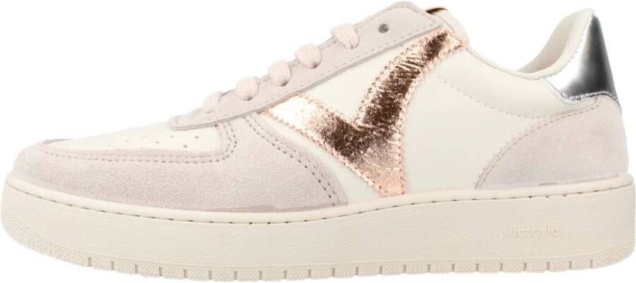 Victoria Stijlvolle Vetersneakers voor Vrouwen Beige Dames