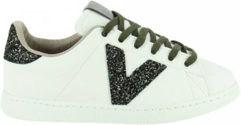 Victoria Dames sportschoenen tenis efecto piel Wit Dames