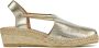 VIGUERA Espadrilles Dames Damesschoenen Leer Sleehak Hoogte 4 cm 1825 met Goud - Thumbnail 1