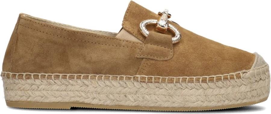 Viguera Suède Espadrilles met Gouden Detail Brown Dames