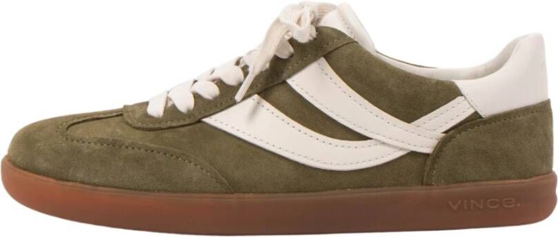 Vince Leren Sneaker in varen groen melk Green Dames