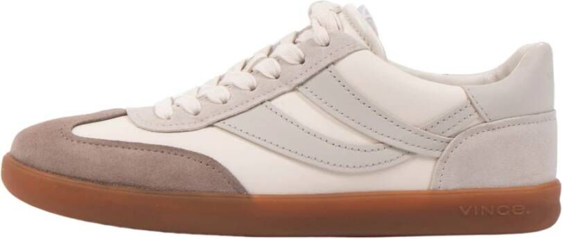 Vince Leren Sneaker in Wit met Schuim Multicolor Dames