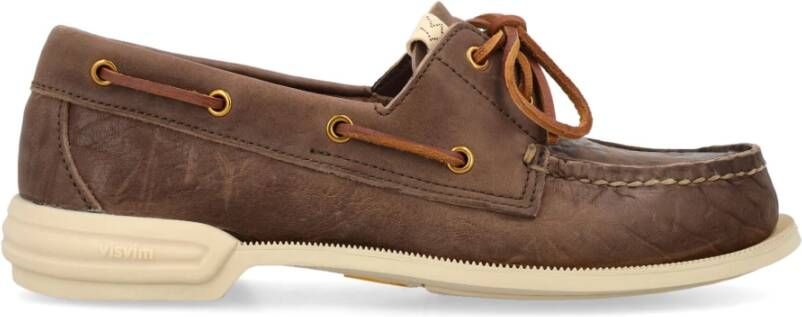 Visvim Bruin Leren Veterschoenen Brown Heren