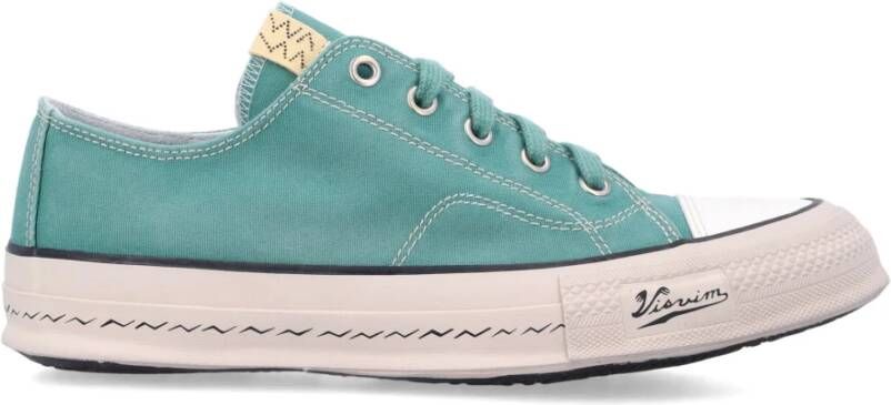 Visvim Groene Canvas Lage Sneakers Green Heren