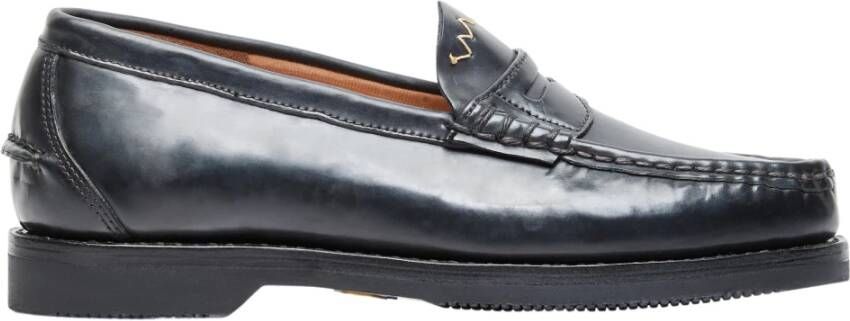 Visvim Leren Penny Strap Loafers Black Heren