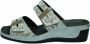 Vital Comfortabele Velours Slipper Sandalen White Dames - Thumbnail 1