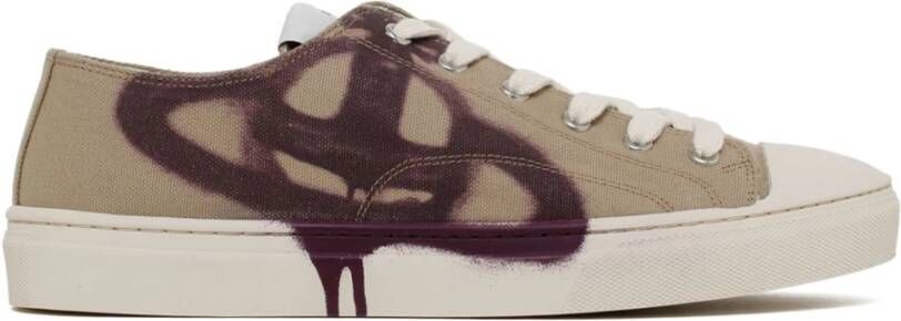 Vivienne Westwood Beige Paarse Plimsoll Sneakers Beige Dames