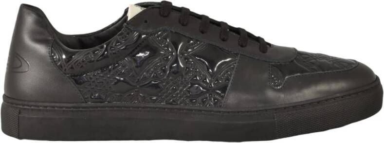 Vivienne Westwood Leren Sneakers met Rubberen Zool Black Heren