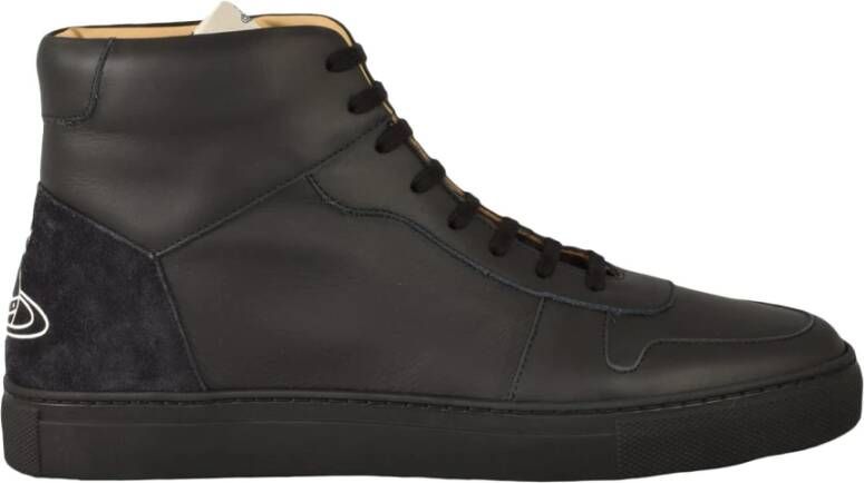 Vivienne Westwood Leren Sneakers met Rubberen Zool Black Heren