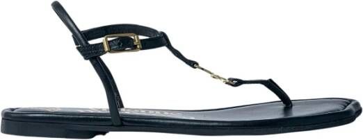 Vivienne Westwood Orb Thong Sandal met Goudkleurige Hardware Black Dames