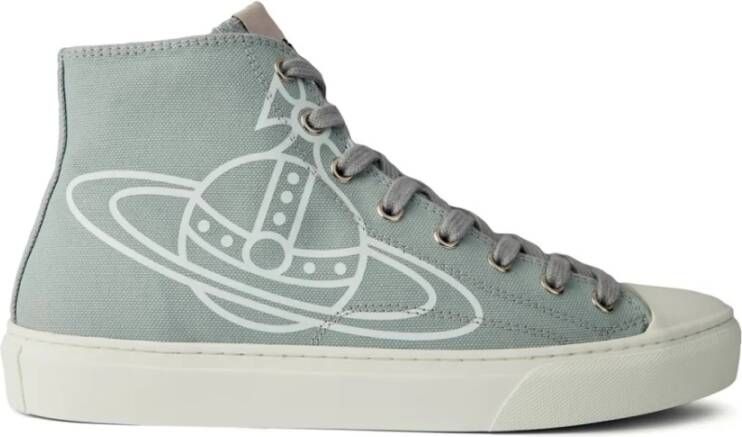 Vivienne Westwood Parel Grijs High-Top Sneakers Logo Gray Heren