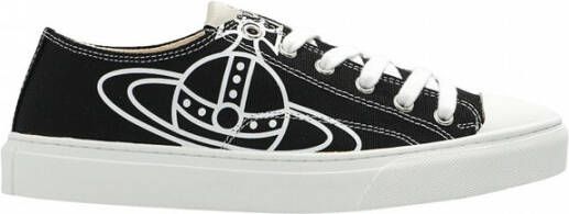 Vivienne Westwood Witte en zwarte plimsoll lage sneakers White