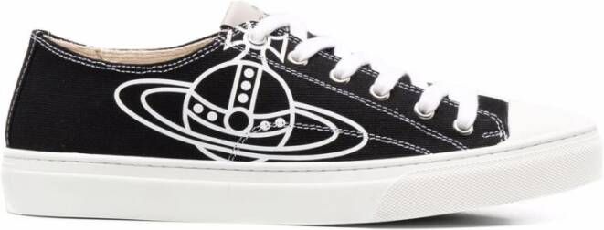 Vivienne Westwood Witte en zwarte plimsoll lage sneakers White