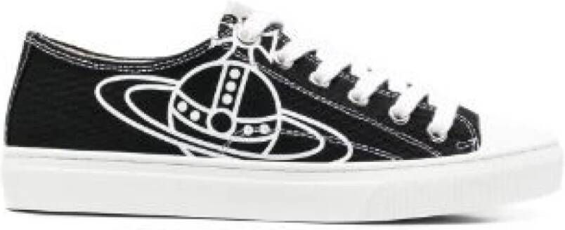 Vivienne Westwood Zwart en Wit Plimsoll Sneakers Black Dames