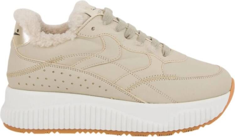 Voile blanche Beige Actieve Sneakers voor Vrouwen Beige Dames