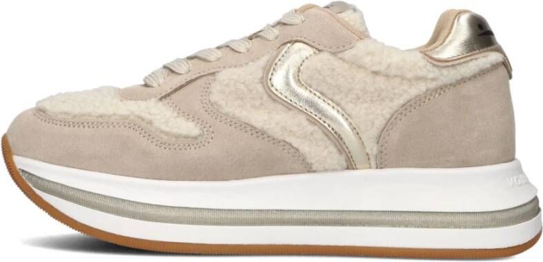 Voile blanche Beige Merry Curly Dames Sneakers Beige Dames