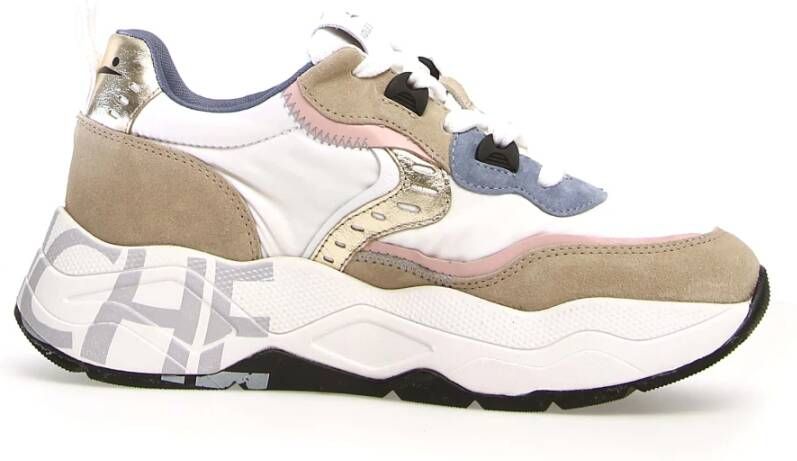 Voile blanche Beige Sneakers Stadschic Design Beige Dames