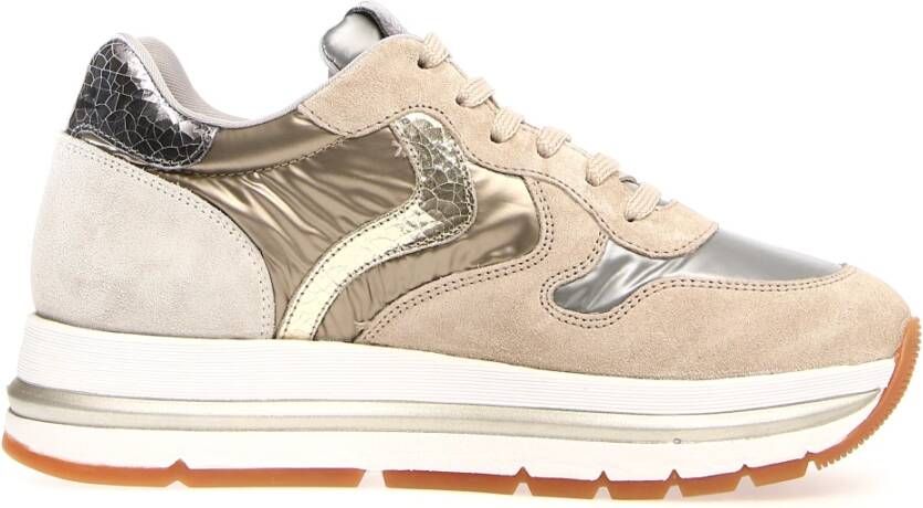 Voile blanche Beige Dames Platform Sneakers met Gratis Verzending Beige Dames