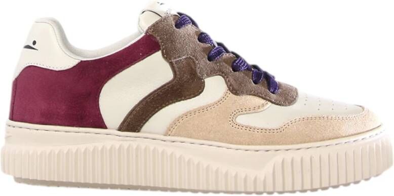 Voile blanche Beige Suède Sneakers Laura Stijl Multicolor Dames