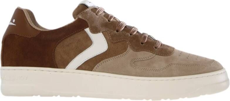 Voile blanche Bruine Leren Sneaker Layton 01 Brown Heren