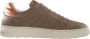 Voile blanche Bruine Leren Sneakers Layton Stijl Brown Heren - Thumbnail 1