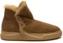 Voile blanche Bruine Shearling Laarzen Brown Dames - Thumbnail 1