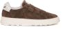 Voile blanche Bruine Slip-On Sneakers met Witte Rubberen Zool Brown Heren - Thumbnail 1