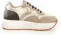 Voile blanche Crème Sneakers met Contrasterend Ontwerp Beige Dames - Thumbnail 6