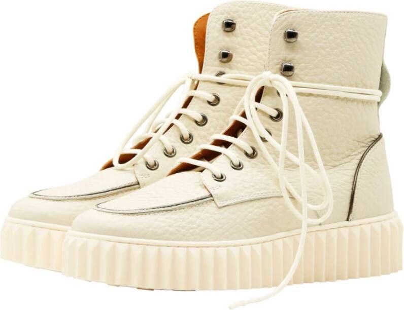 Voile blanche Leather ankle sneakers Tissa Beige Dames