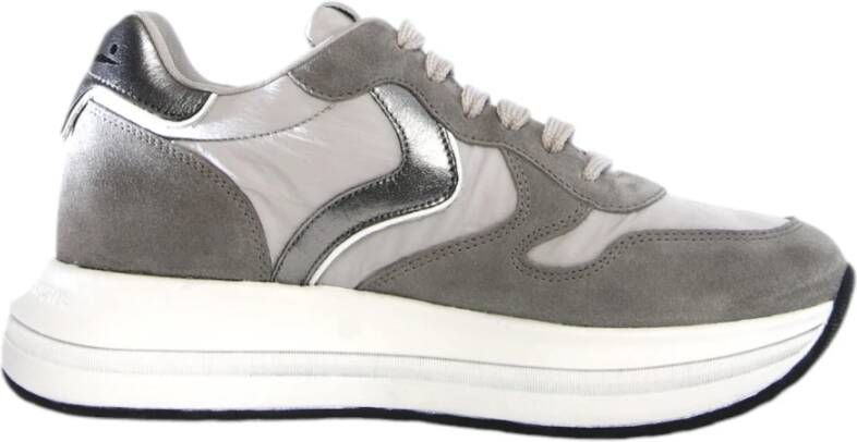 Voile blanche Grijze Sneakers in pelle nylon Gray Dames