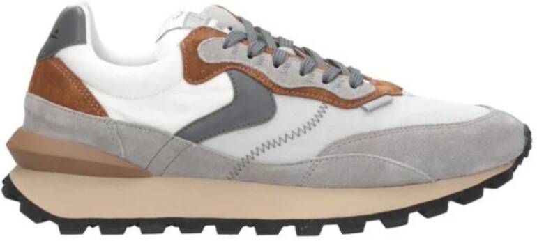 Voile blanche Heren Qwark Sneakers met Suède Inzetstukken Grijs Heren