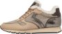 Voile blanche Leather and fabric sneakers Julia FUR Beige Dames - Thumbnail 1