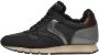 Voile blanche Leather and fabric sneakers Julia FUR Black Dames - Thumbnail 1