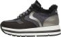 Voile blanche Leather and fabric sneakers Maran FUR Black Dames - Thumbnail 1