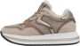 Voile blanche Leather and fabric sneakers Melany Fur. Beige Dames - Thumbnail 1