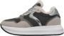 Voile blanche Leather and fabric sneakers Melany Fur. Gray Dames - Thumbnail 1