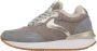 Voile blanche Leather and fabric sneakers Qwark Easy Woman Fur. Gray Dames - Thumbnail 1