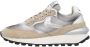 Voile blanche Leather and fabric sneakers Qwark Hype Woman Gray Dames - Thumbnail 1