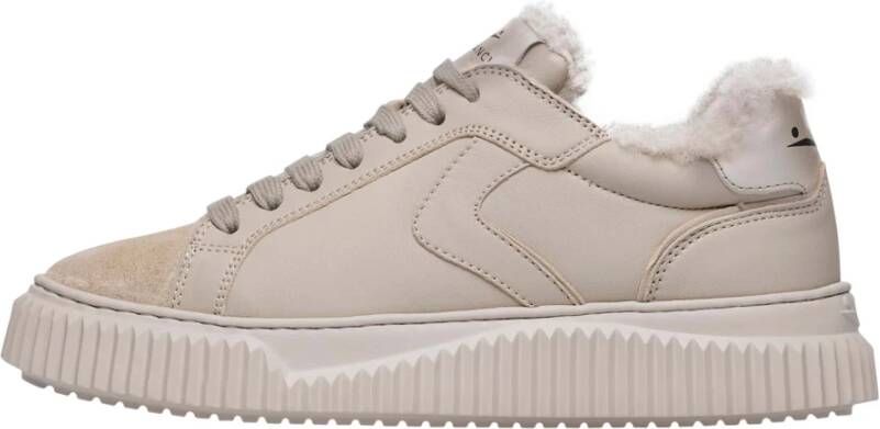 Voile blanche Leather and suede sneakers Lipari FUR Gray Dames