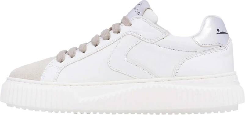 Voile blanche Leather and suede sneakers Lipari White Dames