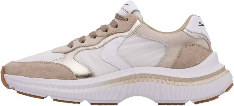 Voile blanche Leather and technical fabric sneakers Charlotte. Multicolor Dames