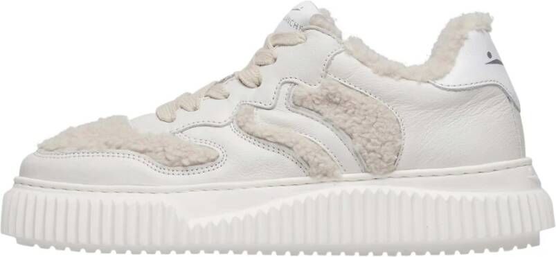 Voile blanche Leather and wool sneakers Laura 2 White Dames