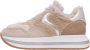 Voile blanche Leather and wool sneakers Melany Fur. Beige Dames - Thumbnail 1