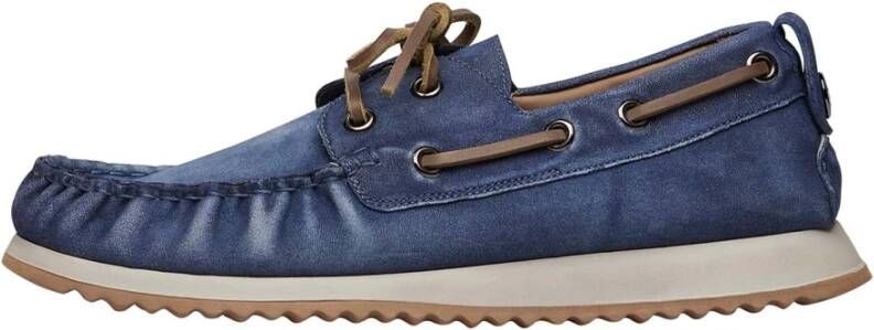 Voile blanche Leather loafers Hull 02 MAN Blue Heren