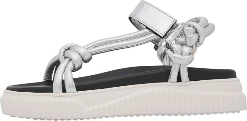 Voile blanche Leather sandals Lisa 34 Gray Dames